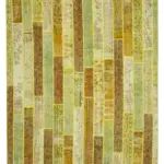 Patchwork Sarı Pamuk Üzerine Yün El Dokuma Kilim-248x305