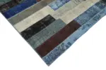 Patchwork Siyah Pamuk Üzerine Yün El Dokuma Kilim-248x308 - Görsel 4