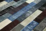 Patchwork Siyah Pamuk Üzerine Yün El Dokuma Kilim-248x308 - Görsel 5