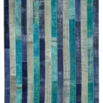 Patchwork Multi Pamuk Üzerine Yün El Dokuma Kilim-257x306