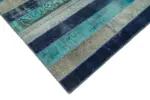 Patchwork Multi Pamuk Üzerine Yün El Dokuma Kilim-257x306 - Görsel 4