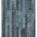 Patchwork Mavi Pamuk Üzerine Yün El Dokuma Kilim-249x307