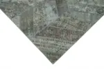 Patchwork Gri Pamuk Üzerine Yün El Dokuma Kilim-248x308 - Görsel 4