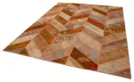 Patchwork Turuncu Pamuk Üzerine Yün El Dokuma Kilim-249x308 - Görsel 3