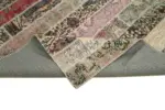 Patchwork Multi Pamuk Üzerine Yün El Dokuma Kilim-245x305 - Görsel 6