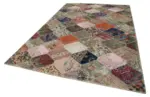 Patchwork Multi Pamuk Üzerine Yün El Dokuma Kilim-225x340 - Görsel 3