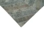 Patchwork Gri Pamuk Üzerine Yün El Dokuma Kilim-243x366 - Görsel 4