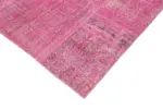 Patchwork Pembe Pamuk Üzerine Yün El Dokuma Kilim-250x350 - Görsel 4