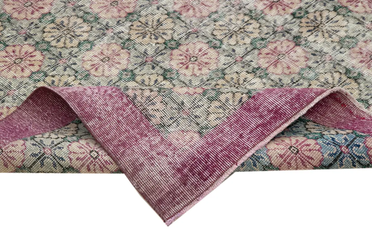 Damalı Modern Dizayn Geometrik Kırmızı Pamuk Üstü Yün El Dokuma Halı-148x243 - Görsel 6