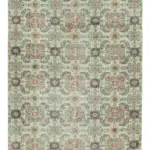 Damalı Modern Dizayn Geometrik Multi Renk Pamuk Üstü Yün El Dokuma Halı-154x274