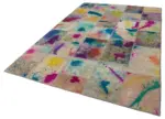 Patchwork Multi Pamuk Üzerine Yün El Dokuma Kilim-200x298 - Görsel 3