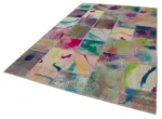 Patchwork Multi Pamuk Üzerine Yün El Dokuma Kilim-200x304 - Görsel 3