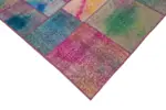 Patchwork Multi Pamuk Üzerine Yün El Dokuma Kilim-198x300 - Görsel 4
