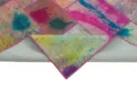 Patchwork Multi Pamuk Üzerine Yün El Dokuma Kilim-198x300 - Görsel 6