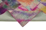 Patchwork Multi Pamuk Üzerine Yün El Dokuma Kilim-200x300 - Görsel 6