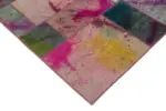Patchwork Multi Pamuk Üzerine Yün El Dokuma Kilim-198x300 - Görsel 4