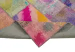 Patchwork Multi Pamuk Üzerine Yün El Dokuma Kilim-200x302 - Görsel 6