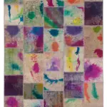 Patchwork Multi Pamuk Üzerine Yün El Dokuma Kilim-200x300