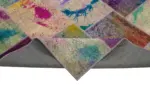 Patchwork Multi Pamuk Üzerine Yün El Dokuma Kilim-200x300 - Görsel 6