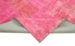 Patchwork Pembe Pamuk Üzerine Yün El Dokuma Kilim-200x300 - Görsel 6