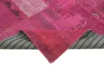 Patchwork Pembe Pamuk Üzerine Yün El Dokuma Kilim-204x302 - Görsel 6