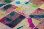 Patchwork Multi Pamuk Üzerine Yün El Dokuma Kilim-206x302 - Görsel 5