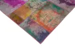 Patchwork Multi Pamuk Üzerine Yün El Dokuma Kilim-196x300 - Görsel 4