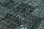 Patchwork Siyah Pamuk Üzerine Yün El Dokuma Kilim-200x300 - Görsel 5