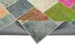 Patchwork Multi Pamuk Üzerine Yün El Dokuma Kilim-206x299 - Görsel 6