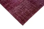 Patchwork Kırmızı Pamuk Üzerine Yün El Dokuma Kilim-193x300 - Görsel 4