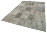 Patchwork Gri Pamuk Üzerine Yün El Dokuma Kilim-200x297 - Görsel 3