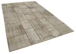 Patchwork Kahverengi Pamuk Üzerine Yün El Dokuma Kilim-200x302 - Görsel 2