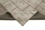 Patchwork Kahverengi Pamuk Üzerine Yün El Dokuma Kilim-202x297 - Görsel 6