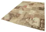 Patchwork Bej Pamuk Üzerine Yün El Dokuma Kilim-204x303 - Görsel 3