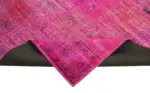Patchwork Pembe Pamuk Üzerine Yün El Dokuma Kilim-206x302 - Görsel 6