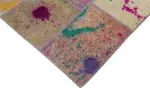 Patchwork Multi Pamuk Üzerine Yün El Dokuma Kilim-200x301 - Görsel 4
