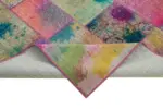 Patchwork Multi Pamuk Üzerine Yün El Dokuma Kilim-198x299 - Görsel 6