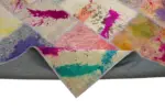 Patchwork Multi Pamuk Üzerine Yün El Dokuma Kilim-206x305 - Görsel 6