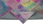 Patchwork Multi Pamuk Üzerine Yün El Dokuma Kilim-196x300 - Görsel 6