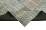 Patchwork Gri Pamuk Üzerine Yün El Dokuma Kilim-204x304 - Görsel 6
