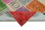 Patchwork Multi Pamuk Üzerine Yün El Dokuma Kilim-202x300 - Görsel 6