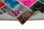 Patchwork Multi Pamuk Üzerine Yün El Dokuma Kilim-204x302 - Görsel 6