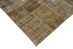 Patchwork Kahverengi Pamuk Üzerine Yün El Dokuma Kilim-198x300 - Görsel 4