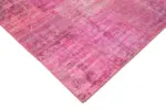 Patchwork Pembe Pamuk Üzerine Yün El Dokuma Kilim-207x301 - Görsel 4