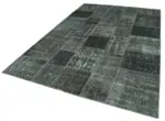 Patchwork Gri Pamuk Üzerine Yün El Dokuma Kilim-200x300 - Görsel 3
