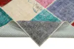Patchwork Multi Pamuk Üzerine Yün El Dokuma Kilim-208x300 - Görsel 6