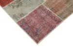 Patchwork Multi Pamuk Üzerine Yün El Dokuma Kilim-144x205 - Görsel 4