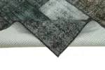 Patchwork Siyah Pamuk Üzerine Yün El Dokuma Kilim-134x202 - Görsel 6