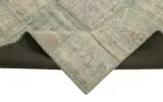 Patchwork Gri Pamuk Üzerine Yün El Dokuma Kilim-139x205 - Görsel 6