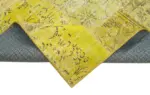 Patchwork Sarı Pamuk Üzerine Yün El Dokuma Kilim-123x176 - Görsel 6